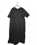FEMMENTファモン）の古着「コットンオーガニッククロスジャージーレイヤードスリーブドレス」｜ブラック
