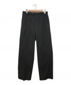 AURALEEオーラリー）の古着「Light Wool Max Gabardine Two-Tuck Slacks」｜ブラック