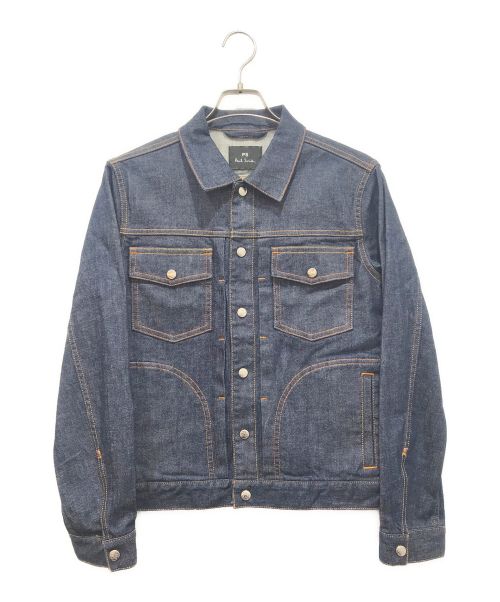 PS Paul Smith（ＰＳポールスミス）PS Paul Smith (ＰＳポールスミス) ONE-WASH STRETCH DENIM JACKET インディゴ サイズ:Mの古着・服飾アイテム