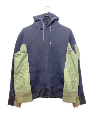 中古・古着通販】sacai (サカイ) Sponge Sweat x MA-1 Hoodie グリーン