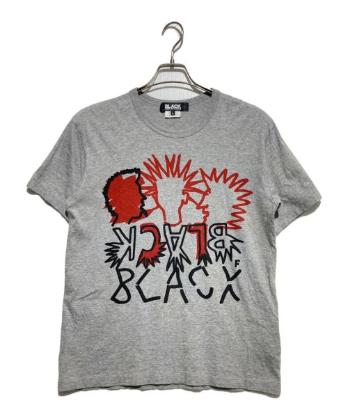 BLACK COMME des GARCONS（ブラック コムデギャルソン）BLACK COMME des GARCONS (ブラック コムデギャルソン) プリントTシャツ グレー サイズ:Lの古着・服飾アイテム