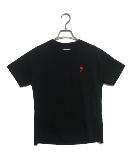 ami（アミ）ami (アミ) チェーンステッチハートロゴTシャツ ブラック サイズ:XSの古着・服飾アイテム