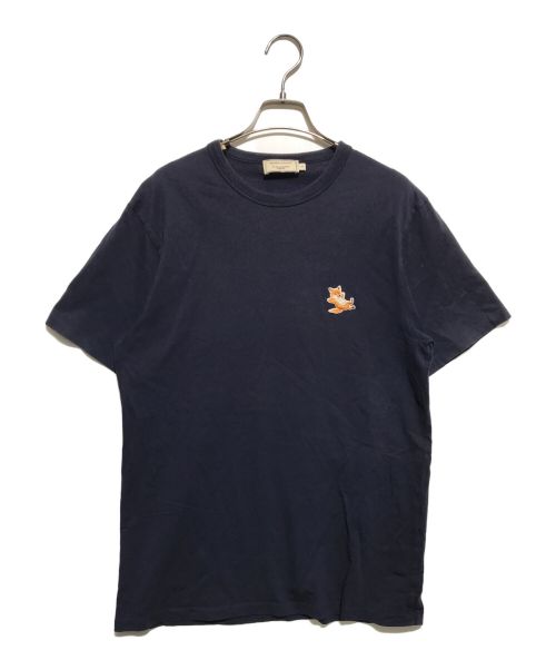 maison kitsune（メゾンキツネ）maison kitsune (メゾンキツネ) チラックスフォックス パッチ クラシック Tシャツ ネイビー サイズ:Sの古着・服飾アイテム