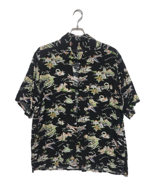 SOPH.（ソフネット）SOPH. (ソフネット) HALF SLEEVE KUNG-FU SHIRT ブラック サイズ:Ｌの古着・服飾アイテム