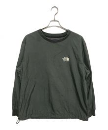 THE NORTH FACE（ザ ノース フェイス）の古着「L/S Logo Woven Tee」｜カーキ