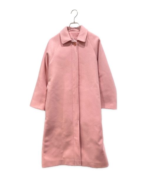 RED VALENTINO（レッドヴァレンティノ）RED VALENTINO (レッドヴァレンティノ) ウールカシミヤファブリックコート ピンク サイズ:40の古着・服飾アイテム