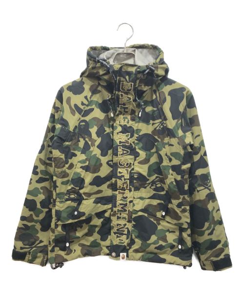 A BATHING APE（アベイシングエイプ）A BATHING APE (アベイシングエイプ) Mastermind JAPAN (マスターマインド ジャパン) カモナイロンジャケット カーキ サイズ:XSの古着・服飾アイテム