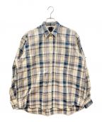 DAIWA PIER39ダイワ ピア39）の古着「TECH WORK SHIRTS FRANNEL PLAIDS」｜ベージュ