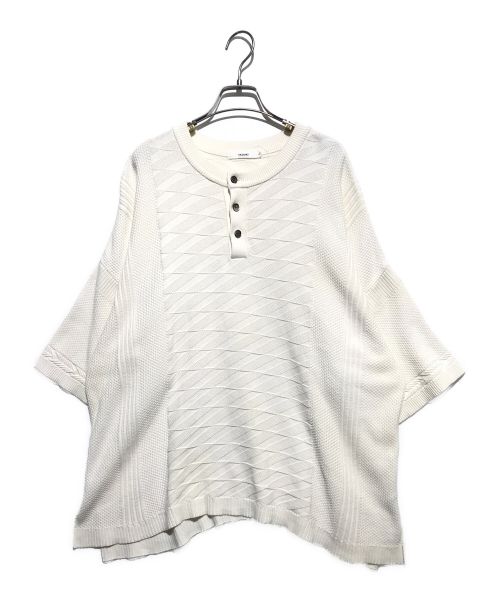 yashiki（ヤシキ）yashiki (ヤシキ) Seiryu Henley Knit ホワイト サイズ:1の古着・服飾アイテム