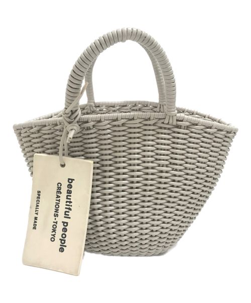 beautiful people（ビューティフルピープル）beautiful people (ビューティフルピープル) tube knitting basket グレーの古着・服飾アイテム