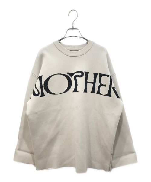 NOULESS（ナウンレス）NOULESS (ナウンレス) MOTHER LOGO OVER KNIT BEIGE ベージュ サイズ:2の古着・服飾アイテム