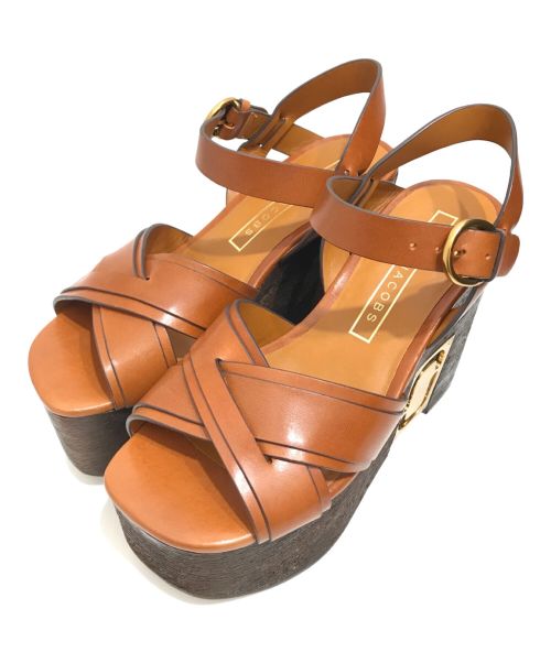 MARC JACOBS（マークジェイコブス）MARC JACOBS (マーク ジェイコブス) Paloma Status Wedge Sandal ブラウン サイズ:36の古着・服飾アイテム