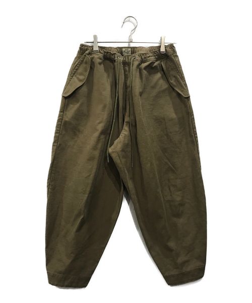 TRADE MARK GOLD（トレードマークゴールド）TRADE MARK GOLD (トレードマークゴールド) Backsatin Military Over Pants カーキ サイズ:Mの古着・服飾アイテム