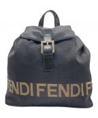 FENDIフェンディ）の古着「ROMA-1925-NYLON-LEATHER-BACK-PACK-POUCH-BLACK」｜ブラック