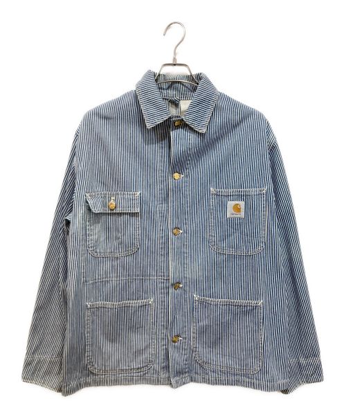 CarHartt（カーハート）CarHartt (カーハート) ヒッコリーカバーオール インディゴ サイズ:40の古着・服飾アイテム