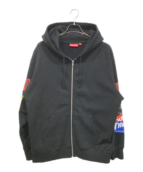 SUPREME（シュプリーム）SUPREME (シュプリーム) THRASHER (スラッシャー) ジップアップパーカー ブラック サイズ:Lの古着・服飾アイテム