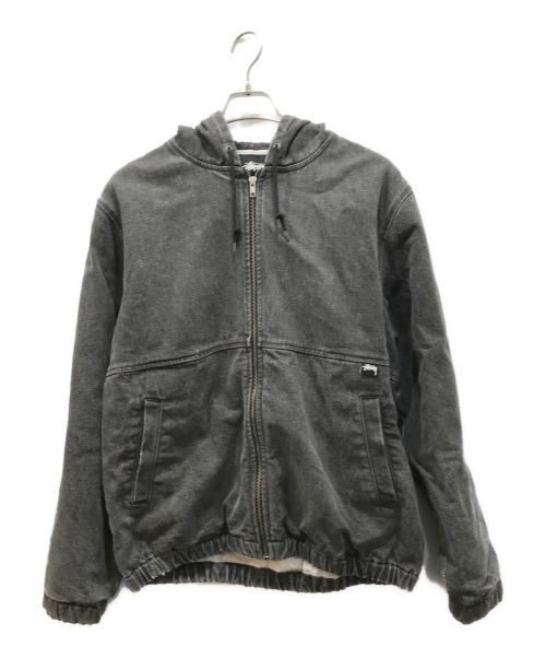 stussy（ステューシー）stussy (ステューシー) STONE WASHED WORK JACKET グレー サイズ:Mの古着・服飾アイテム