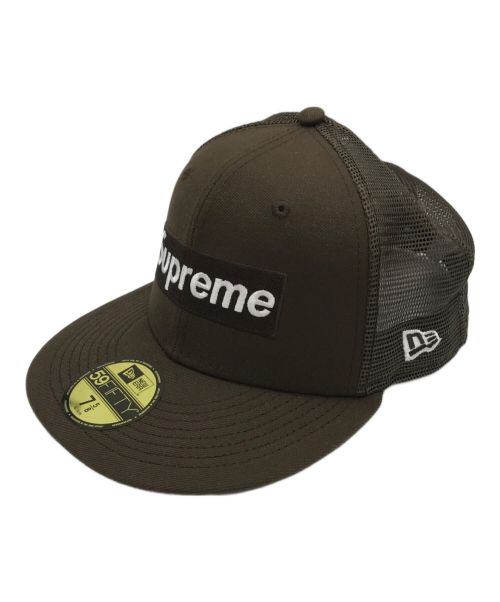 SUPREME（シュプリーム）SUPREME (シュプリーム) New Era (ニューエラ) Box Logo Mesh Back ブラウン サイズ:7 5/8の古着・服飾アイテム