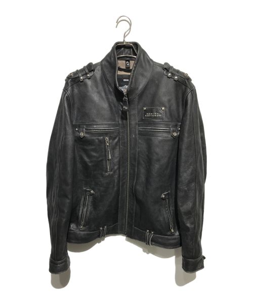 HARLEY-DAVIDSON（ハーレーダビッドソン）HARLEY-DAVIDSON (ハーレーダビッドソン) レザージャケット ブラック サイズ:XLの古着・服飾アイテム