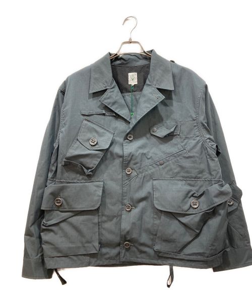 South2 West8（サウスツー ウエストエイト）South2 West8 (サウスツー ウエストエイト) Tenkara Shirt - C/N Gabardine グレー サイズ:Lの古着・服飾アイテム