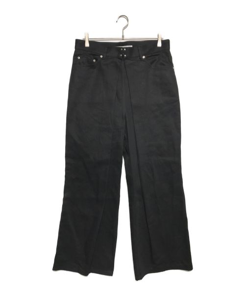 JOHN LAWRENCE SULLIVAN（ジョンローレンスサリバン）JOHN LAWRENCE SULLIVAN (ジョンローレンスサリバン) Rigid denim wide pants ブラック サイズ:48の古着・服飾アイテム