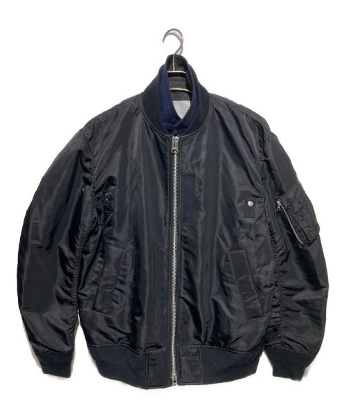 sacai（サカイ）sacai (サカイ) MA-1 BLOUSON ブラック サイズ:3の古着・服飾アイテム