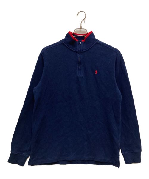 POLO RALPH LAUREN（ポロ・ラルフローレン）POLO RALPH LAUREN (ポロ・ラルフローレン) ハーフジジップニット ネイビー サイズ:XLの古着・服飾アイテム