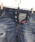 中古・古着 DSQUARED2 (ディースクエアード) DARK RIPPED BLUE WASH TIDY BIKER JEANS インディゴ サイズ:46：20000円