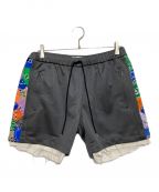 Children of the Discordanceチルドレン オブ ザ ディスコーダンス）の古着「LINE TRACK SHORT PANTS」｜グレー