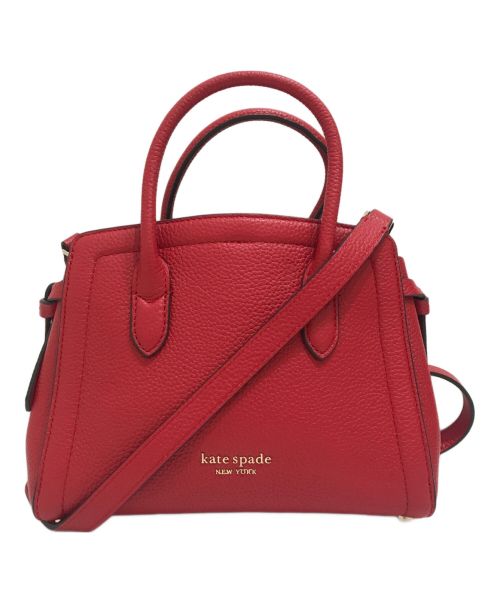 Kate Spade（ケイトスペード）Kate Spade (ケイトスペード) ノット ミディアム サッチェルバッグ レッドの古着・服飾アイテム