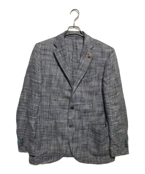 LARDINI（ラルディーニ）LARDINI (ラルディーニ) 3Bリネンジャケット ネイビー サイズ:52の古着・服飾アイテム