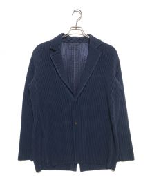 HOMME PLISSE ISSEY MIYAKE（オムプリッセ イッセイ ミヤケ）の古着「テーラードプリーツジャケット」｜ネイビー