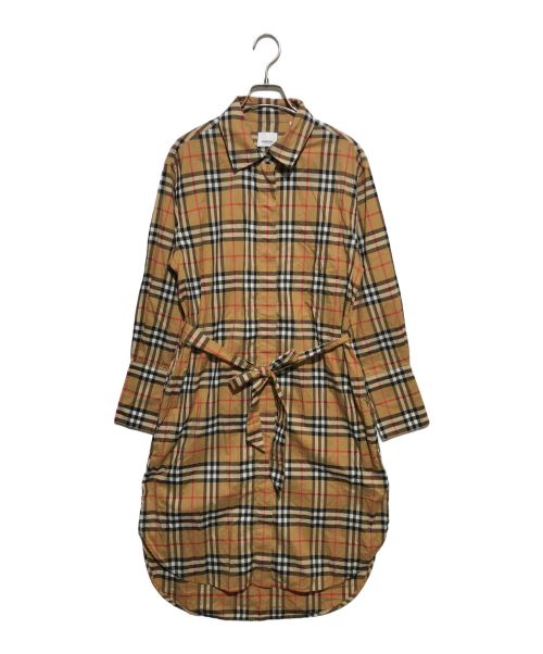 BURBERRY LONDON（バーバリーロンドン）BURBERRY LONDON (バーバリーロンドン) ノヴァチェックシャツワンピース ベージュ サイズ:40の古着・服飾アイテム