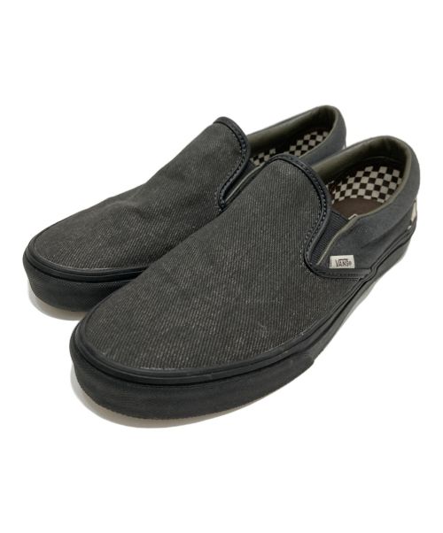 VANS（バンズ）VANS (バンズ) VAINL ARCHIVE (ヴァイナルアーカイブ) CLASSIC SLIP-ON STREET KNOWLEDGE ブラック サイズ:27の古着・服飾アイテム