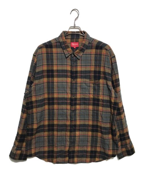 SUPREME（シュプリーム）Supreme (シュプリーム) Plaid Flannel Shirt ブラウン サイズ:XLの古着・服飾アイテム