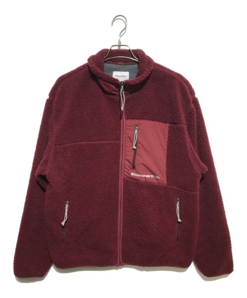 thisisneverthat（ディスイズネバーザット）thisisneverthat (ディスイズネバーザット) SP Sherpa Fleece Jacket ボルドー サイズ:XLの古着・服飾アイテム