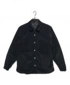 stussyステューシー）の古着「Cord Quilted Overshirt」｜ブラック