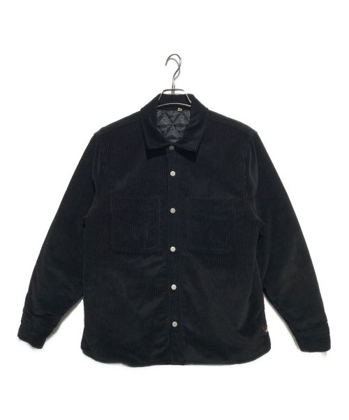 stussy（ステューシー）stussy (ステューシー) Cord Quilted Overshirt ブラック サイズ:Sの古着・服飾アイテム