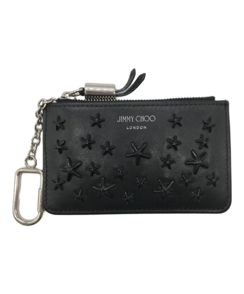 JIMMY CHOO（ジミーチュウ）JIMMY CHOO (ジミーチュウ) スタッズキーリングコインケース ブラックの古着・服飾アイテム