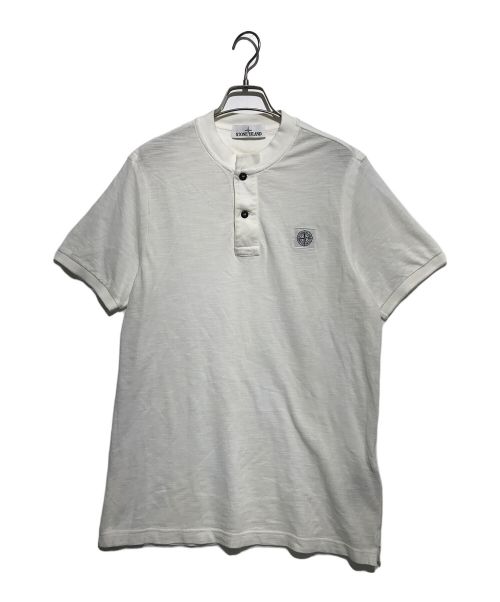 STONE ISLAND（ストーンアイランド）STONE ISLAND (ストーンアイランド) ヘンリーネックシャツ ホワイト サイズ:Mの古着・服飾アイテム