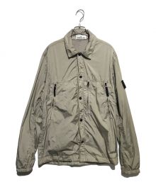 STONE ISLAND（ストーンアイランド）の古着「ロゴパッチナイロンメタルシャツジャケット」｜ベージュ