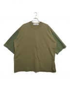 INSCRIREアンスクリア）の古着「Crew Oversized Tee」｜グリーン