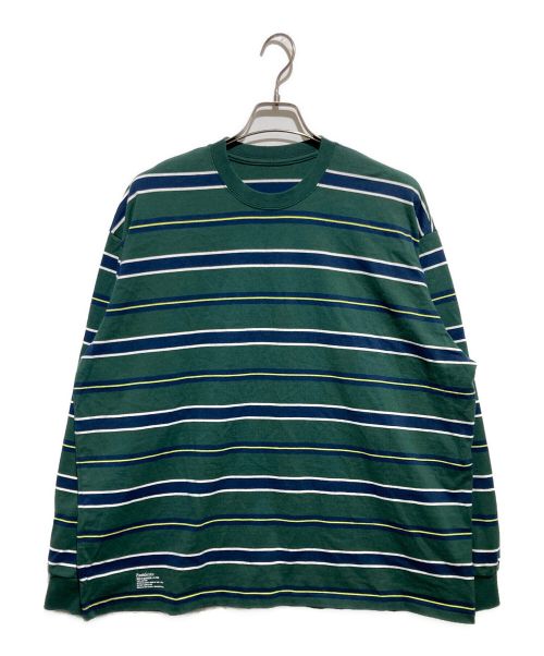 FreshService（フレッシュサービス）FreshService (フレッシュサービス) MULTI BORDER LONG L/S TEE グリーン サイズ:OSの古着・服飾アイテム