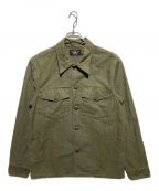 RRLダブルアールエル）の古着「REVERSE SATEEN OVERSHIRT」｜グリーン