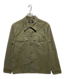 RRL（ダブルアールエル）の古着「REVERSE SATEEN OVERSHIRT」｜グリーン