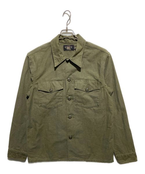 RRL（ダブルアールエル）RRL (ダブルアールエル) REVERSE SATEEN OVERSHIRT グリーン サイズ:Sの古着・服飾アイテム