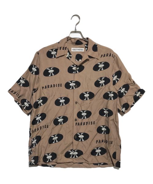 WACKO MARIA（ワコマリア）WACKO MARIA (ワコマリア) RECORD S/S ALOHA SHIRT ブラウン サイズ:Mの古着・服飾アイテム