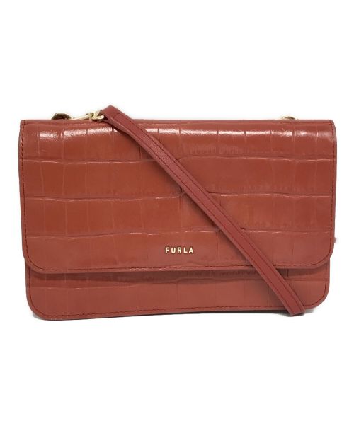 FURLA（フルラ）FURLA (フルラ) ウォレットショルダーバッグ レッドの古着・服飾アイテム