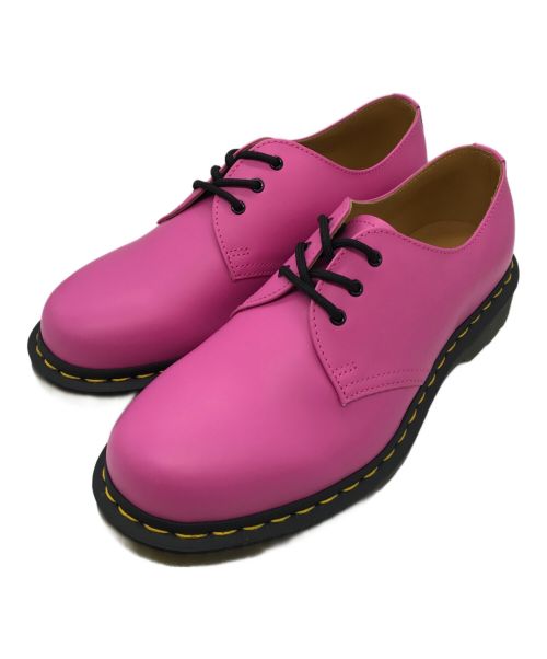 Dr.Martens（ドクターマーチン）Dr.Martens (ドクターマーチン) 3ホールシューズ ピンク×ブラック サイズ:UK7の古着・服飾アイテム