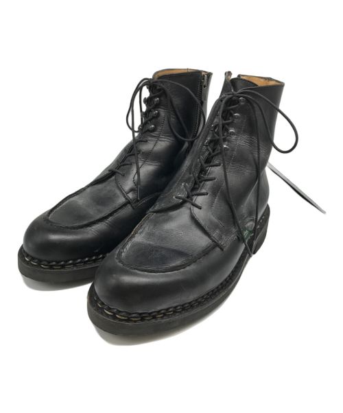 PARABOOT（パラブーツ）PARABOOT (パラブーツ) サイドジップレースアップブーツ ブラック サイズ:7の古着・服飾アイテム